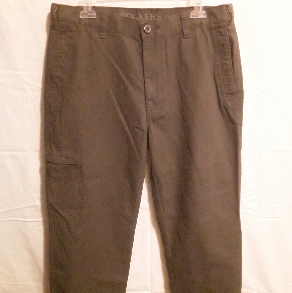 Men's Dark green 5 pocket cargo/khaki, 34W, 30L